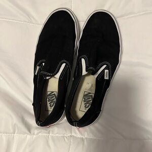 Vans Black Slip-On Sneakers with Canvas Upper